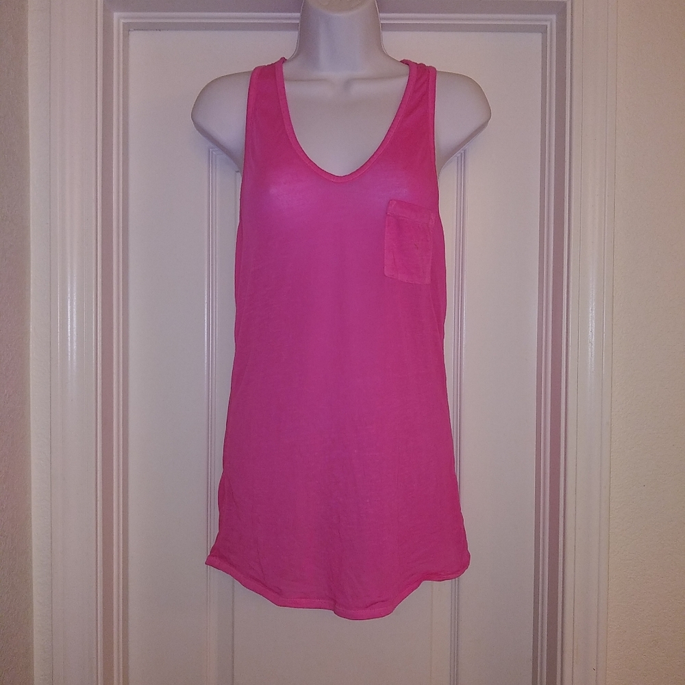 Athleta Hot Pink Burnout Tank Top